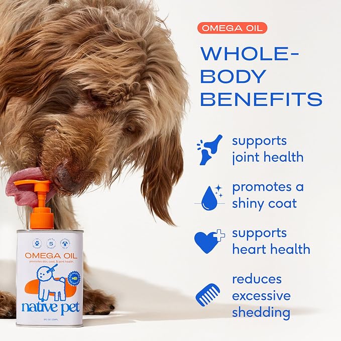 Native Pet Pack Leaders Bundle - Daily Dog Multivitamin (7 oz.) & Omega Oil for Dogs (8 oz.) - Omega 3 Fish Oil for Healthy Skin, Shiny Coat, & Strong Joints & Daily Multivitamin for Pups