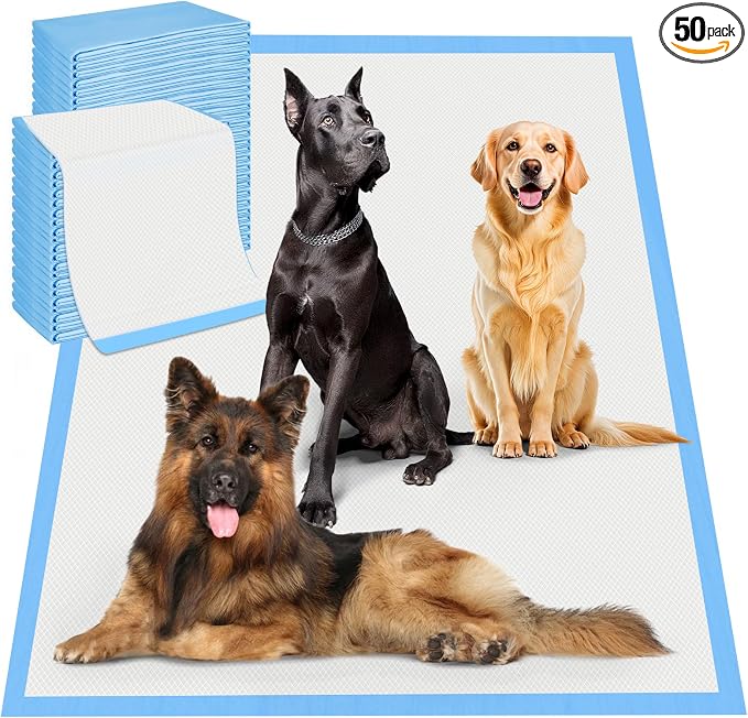 Boscute 4XL Thicken 6 Layers Ultra Absorbent Dog Pee Pads, 31”X47”Leak-Proof Odor-Control Quick Dry Puppy Training Pads Quick Dry Pee Pads for Dogs Cats Pets