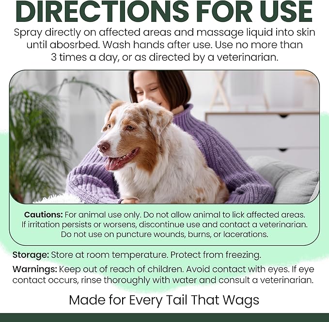 Hydrocortisone Spray for Dogs - 4 oz Anti Itch Spray for Dogs