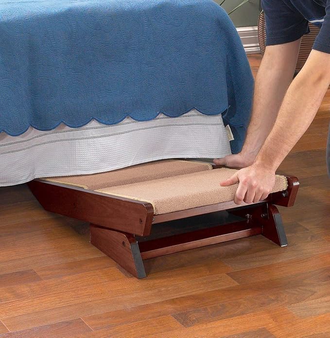 Pine Frame Dog RampSteps, 3 Step,Brown