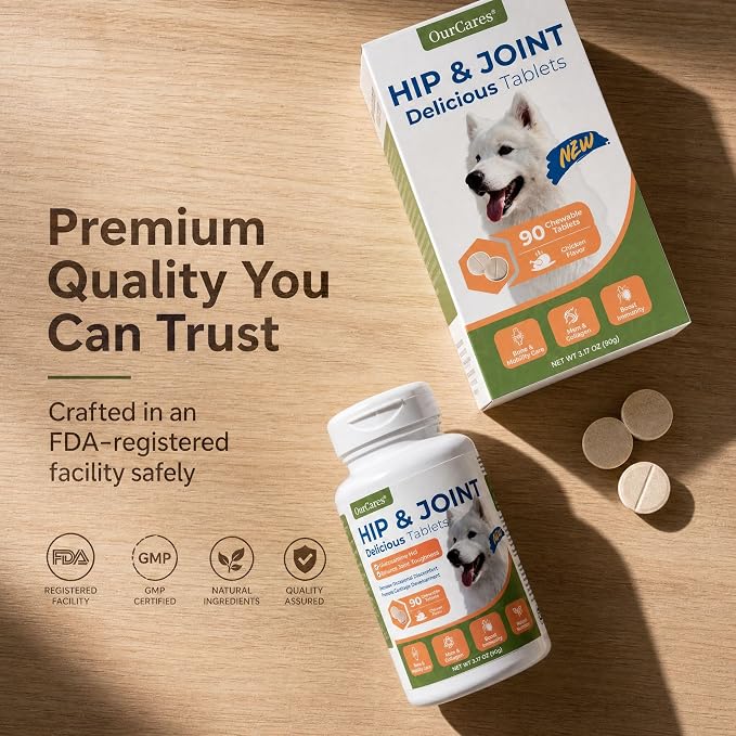 Glucosamine Hip & Joint Supplement for Dogs, Chewable Tabs, 90 Ct