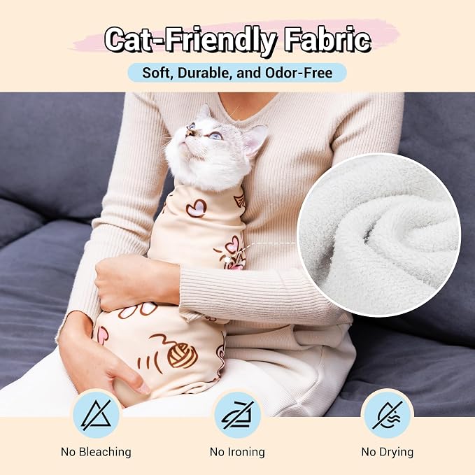 35.5" Extra Large Cat Grooming Wrap for Large Cats & Small Dogs Anti-Escape, CUTE PATTERN(35.5" ), Large