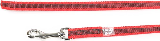 Julius-K9 218GM-R-2 Color & Gray Super-Grip Leash Without Handle, 14 mm x 2 m, Red-Gray