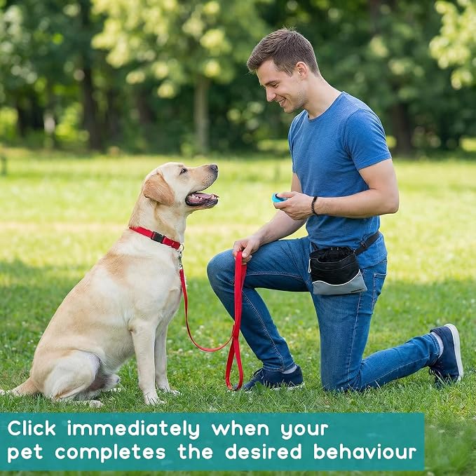 Pet Clicker, Finger Clickers, Black & Blue