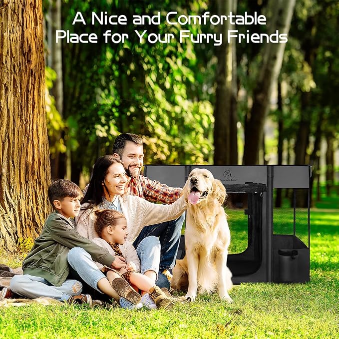 Dog & Pet Playpen, Foldable, Water-Resistant Shade Cover, Medium