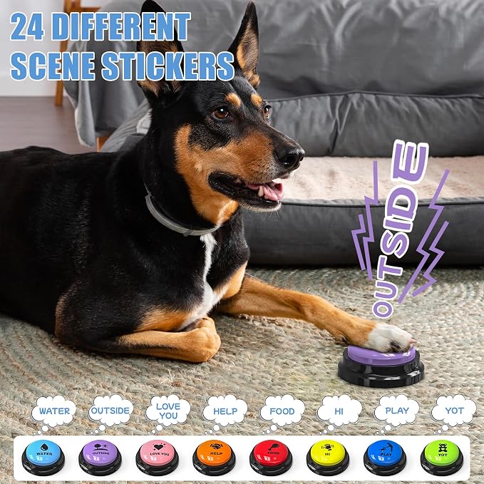 Dog Buttons for Communication, 8 Pcs, Starter Set