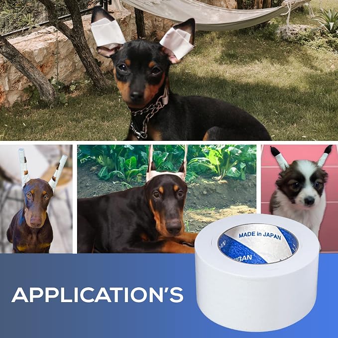 Ear Tape for Dogs, 2 Pack, 1 inch (25mm)