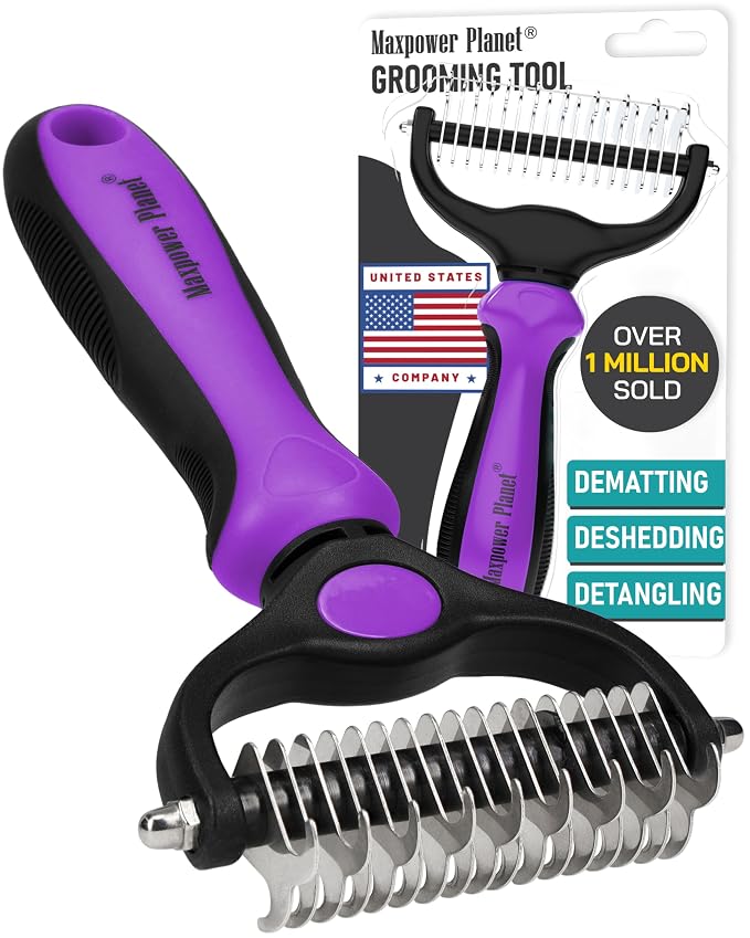 Maxpower Planet Pet Grooming Brush, Purple