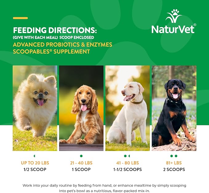 NaturVet Advanced Probiotics Food Topper for Dogs - Bacon, 11oz