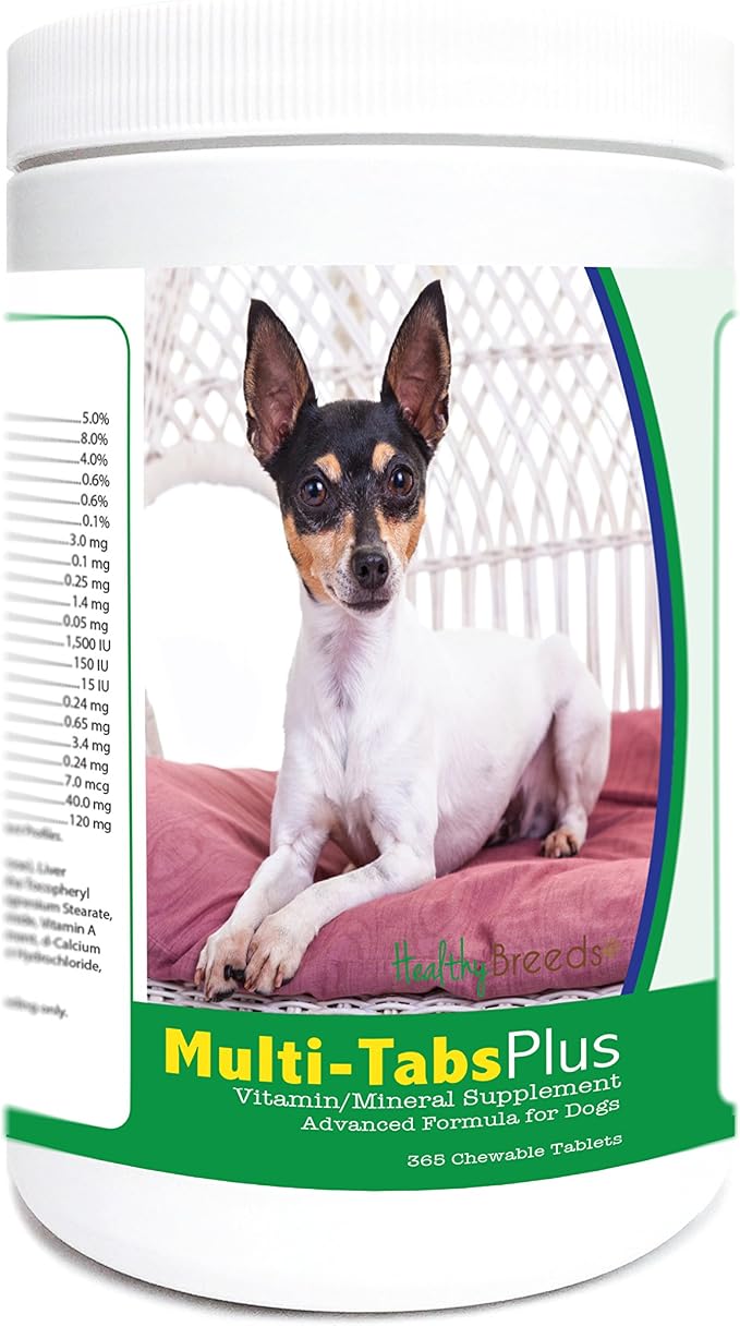 Healthy Breeds Toy Fox Terrier Multi-Tabs Plus Chewable Tablets 365 Count
