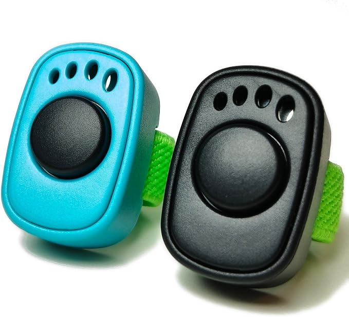 Pet Clicker, Mini Finger, Black & Blue