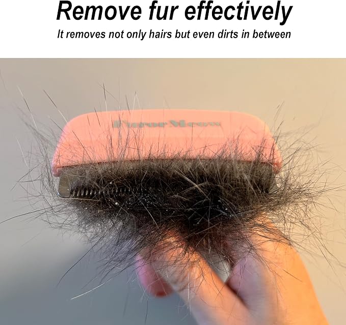 Pet Deshedding Tool with Curve Blade, Small, Small, Stainless Steel, Pink