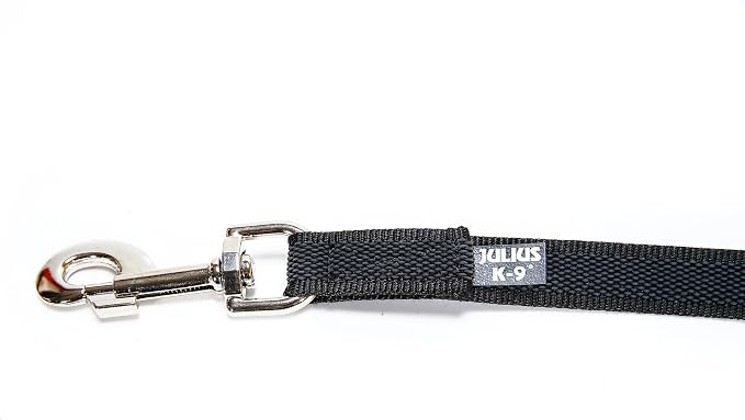 Color & Gray Super-Grip Leash with Handle, 0.55 in x 9.8 ft, Black-Gray