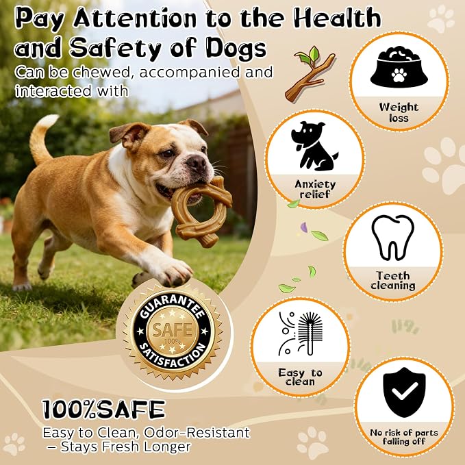 WOWBALA 2 Pack Dog Chew Toys for Aggressive Chewers,Indestructible Dog Toy for Medium Large Dogs, Chew Toys to Keep Dogs Busy,Super Chewer with Tough Nylon, Reduce Boredom & Anxiety