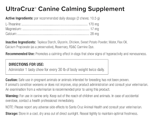 UltraCruz-sc-363584 Canine Calming Supplement for Dogs