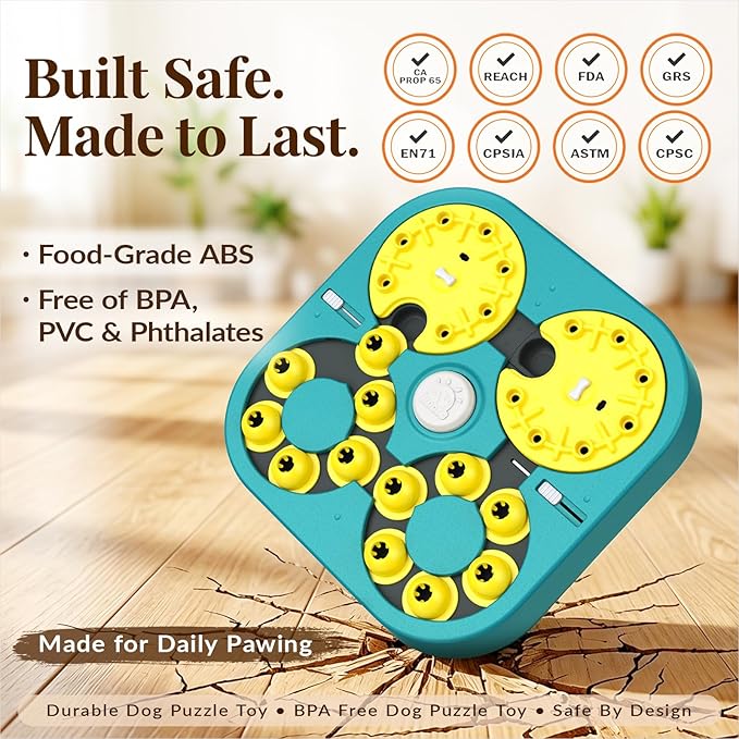 KADTC Dog Puzzle Toy, XL Size, 5 Levels in 1 & 6 Ways to Play, Beginner to Expert Difficulty, Mental Stimulation Enrichment Toy for Smart Dogs