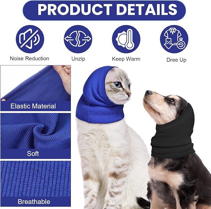 CIATBYYJ Dog Ear Muffs, 3 Pcs, 3 Sizes (S/M/L)