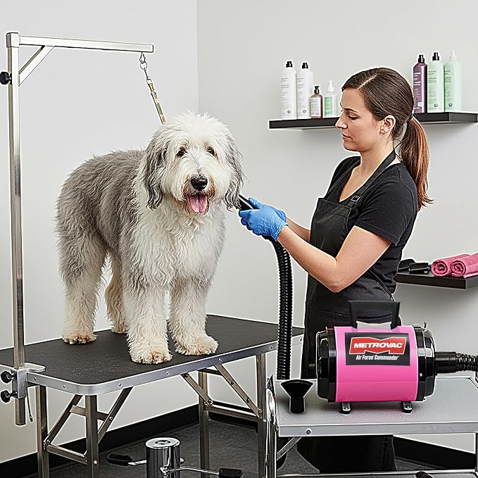 METROVAC AFTD-3: Air Force Commander 2-Speed Dryer - Orange | 4.0 HP | Professional Pet Grooming Blower | Made in USA