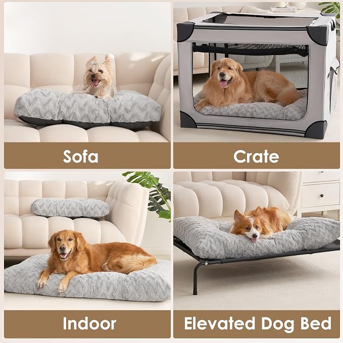 EHEYCIGA Washable Dog Beds Medium Sized Dog, 29x21 Inch Pet Bed, Grey