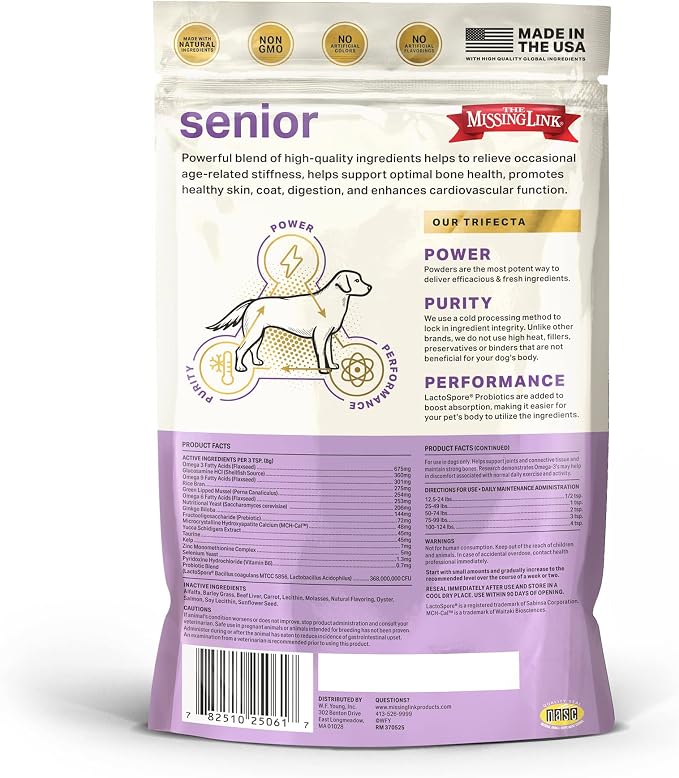 The Missing Link Senior Superfood Supplement Powder, Dogs, 1 lb (2pk)