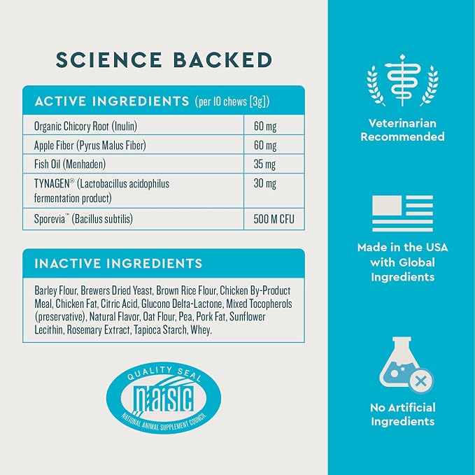 VetIQ Cat Probiotics, Digestive & Gut Health Treats, 3.7oz