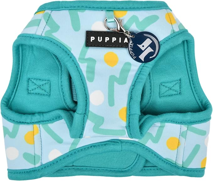 Puppia FETE Step-in Vest Dog Harness No Choke No Pull Walking Training for Small and Medium Dog - Aqua - M