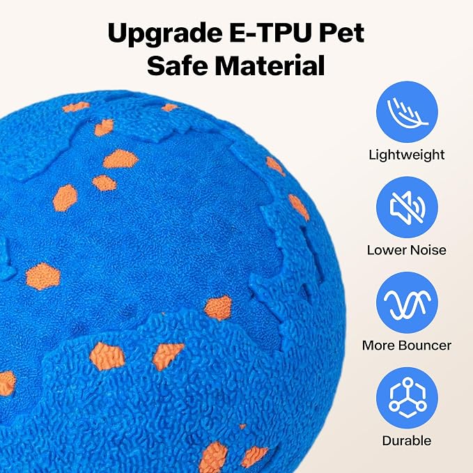 Pet Prime Interactive Dog Ball Toy,Automatic Bouncing Ball with Motion Activated,Moving Dog Toy for Medium and Large Dogs,2 Play Modes for Mental Stimulation and Keep Them Busy