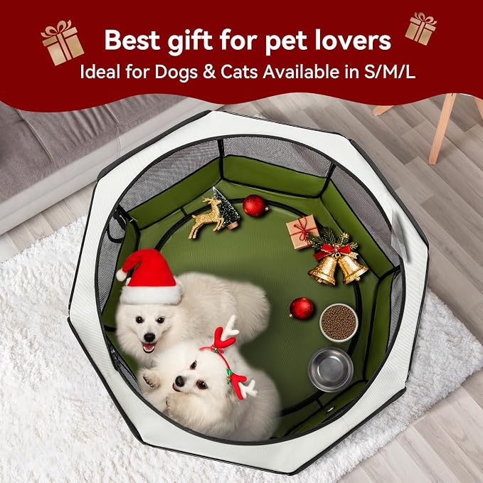 PETSFIT Puppy Playpen, 29in, with Waterproof Mat