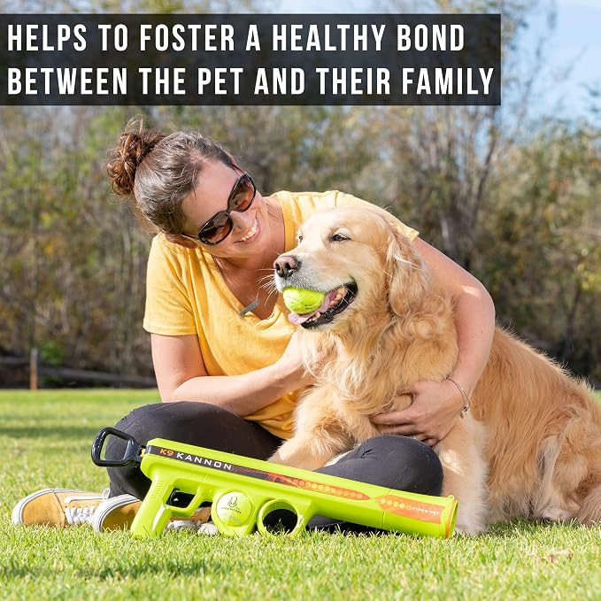 Hyper Pet K9 Kannon Dog Ball Thrower Launcher for Dogs, All Breeds Up To 60 Pounds, With One Hyper Pet 2.5 Inch Tennis Ball, For All Breeds | K9 Kannon Launcher for Dogs of All Breeds up to 60 Pounds, Includes One Hyper Pet 2.5 In Tennis Ball