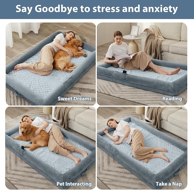 WNPETHOME Orthopedic Human Dog Bed for Adult - Large