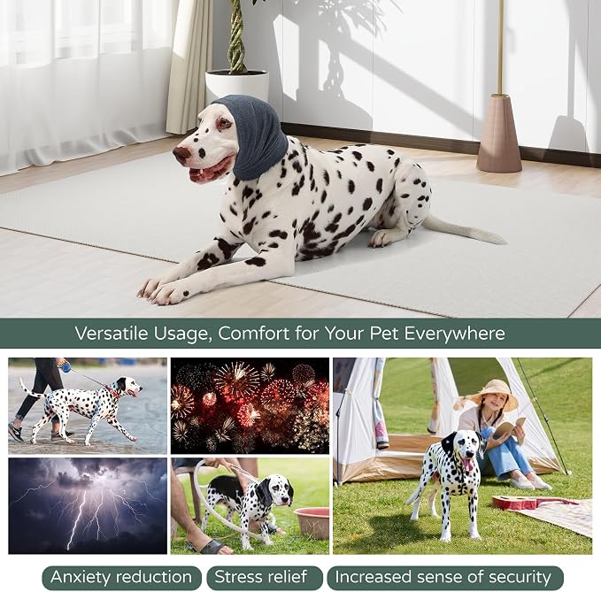 Dog Ear Muffs Warp Anxiety Relief/Noise Protection - Grooming - Thunder - Fireworks