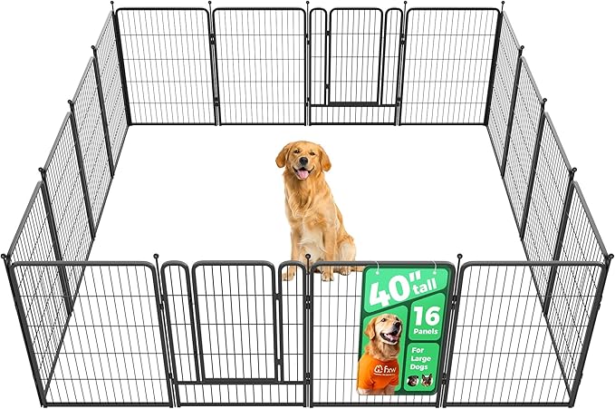 FXW Rollick Unleashed Dog Playpen, 40in, 16 Panels, Medium/Large