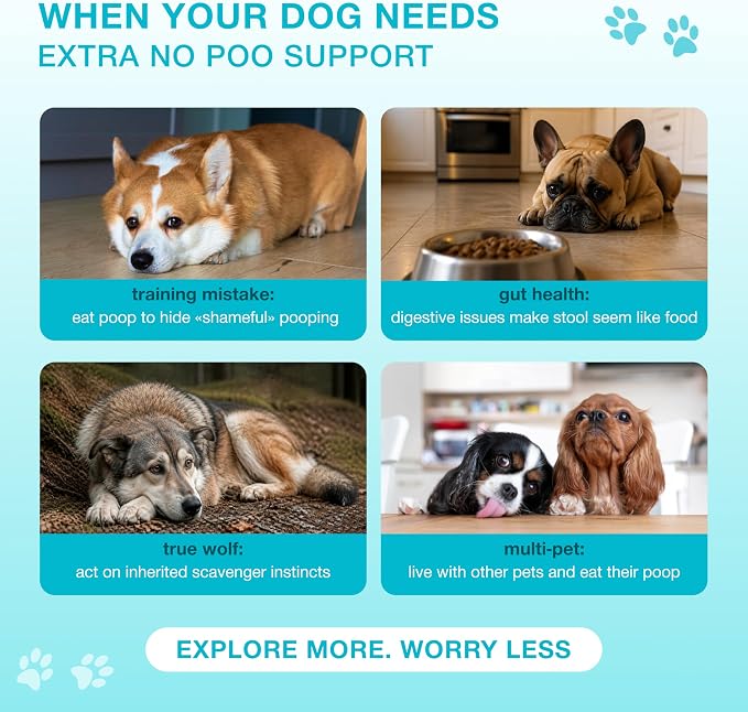 No Poo Chews for Dogs - Stool Eating Deterrent with Probiotics - Gut Health