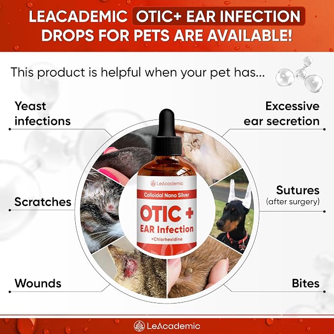 Dog Ear Infection Treatment, OTIC+ with Nano Silver, 2 oz