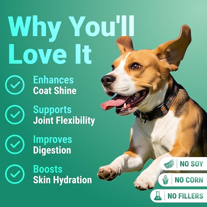 WuffWell Joint Supplement for Dogs with Collagen & Glucosamine - USA Made