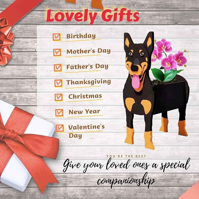 Australian Kelpie Dog Planter Pots, Animal Shaped Flower Pot