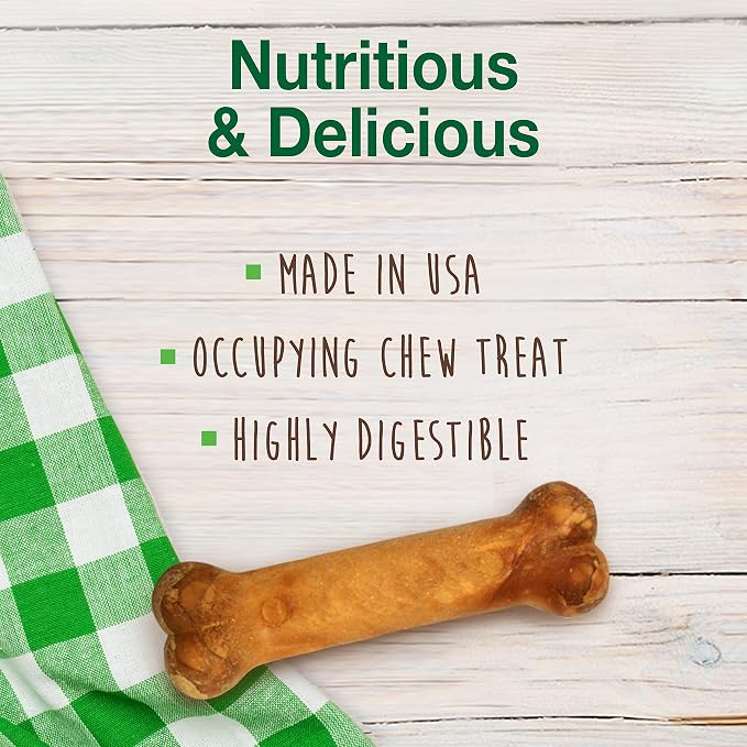 Nylabone Healthy Edibles Natural Puppy Chews Long Lasting Treats for Puppies, Turkey & Sweet Potato Flavor, Small/Regular (8 Count)