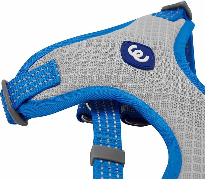 Blueberry Pet Essentials Back to Basics Reflective Dog Harness Vest, French Blue, Small, Adjustable Harnesses for Dogs