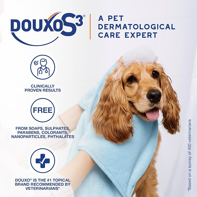 Douxo S3 PYO Medicated Dog Shampoo with 3% Chlorhexidine for Dogs – Antibacterial & Antiseptic Yeast Infection Treatment For Dogs & Cats, Clinically Proven, 6.7 fl oz | Antibacterial & Antiseptic Yeast Infection Treatment For Dogs & Cats, Clinically Pr...