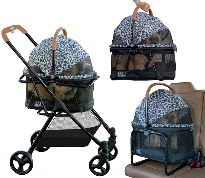 Pet Gear 3-in-1 View 360 Travel System Stroller - Charcoal Jaguar, 4 Wheel
