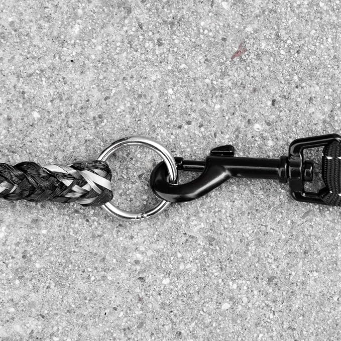 EzyDog Standard 24-Inch Rope Dog Leash Extension - 24”, Black | Reflective Trim for Nighttime Safety, Add 2 for Walking 2 Dogs Tangle Free with Our Cujo Leashes
