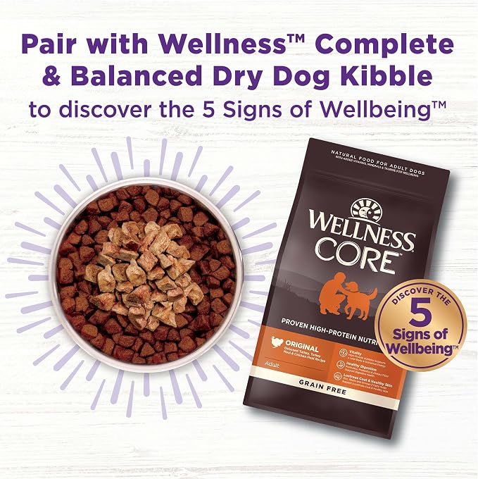 Wellness Bowl Boosters Bare Freeze Dried Turkey Dog Food Topper for Small, Medium, and Large Breeds, Grain Free, Natural, 4 oz Bag (Pack of 2)