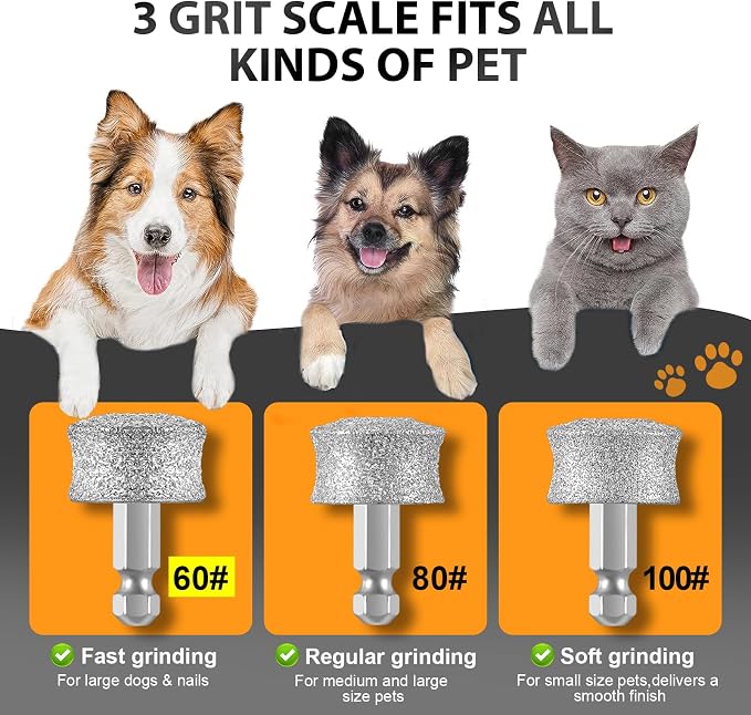 IREDOON Dog Nail Grinder Replacement Head, 2pcs