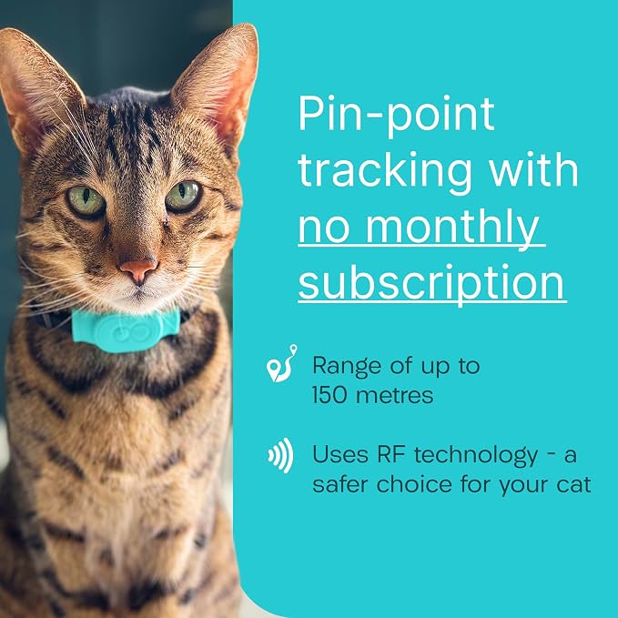 Tabcat V2 Cat & Kitten Tracker - More Accurate Than GPS - No Monthly Fee or Subscription - Includes 2 Homing Tags - Up to 150m Range - Small & Lightweight Tags Perfect to Find Indoor & Outdoor Cats