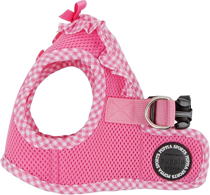 Puppia Vivien Vest Dog Harness Step-in All Season Mesh Cute No Pull No Choke Walking Training for Small Dog, Pink, X-Small