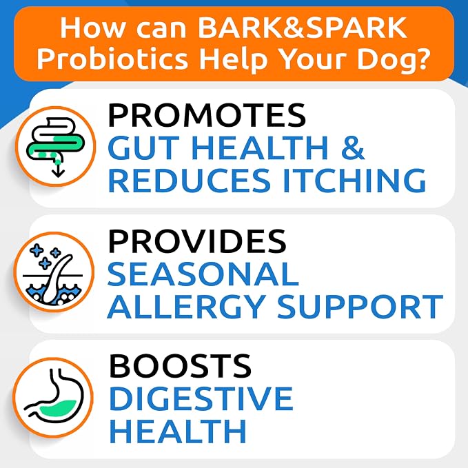 Allergy Relief + Probiotics & Digestive Enzymes for Dogs - Anti-Itch Skin & Coat Supplement - Omega 3 Fish Oil - Gut Health - Pet Diarrhea Gas Treatment, Upset Stomach Relief Pills, Digestion Health
