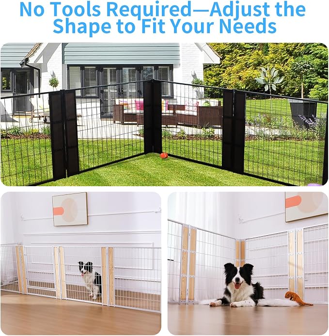 Heavy Duty Dog Playpen, 32in H 12 Panels, White