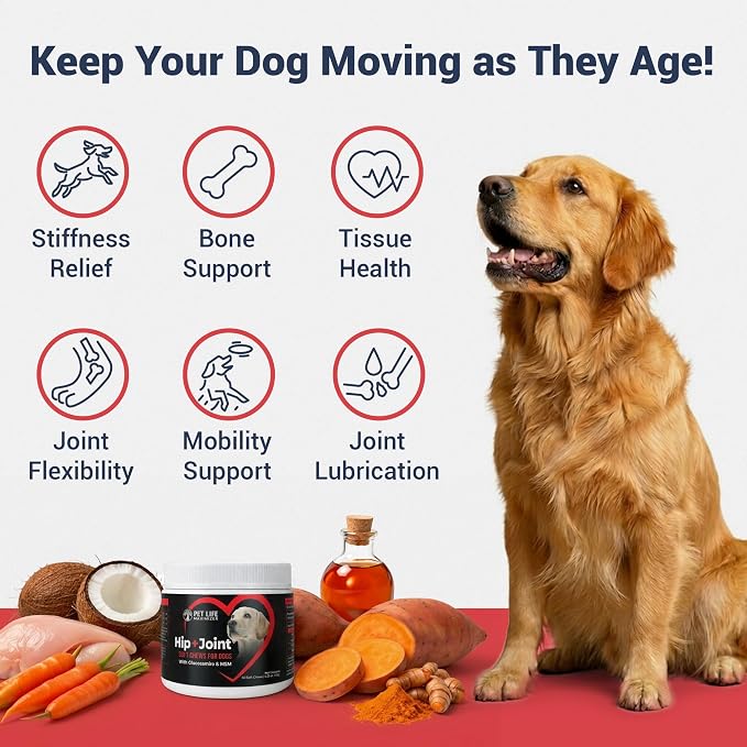 3-in-1 Joint Supplement for Dogs. Chicken Flavored Chews