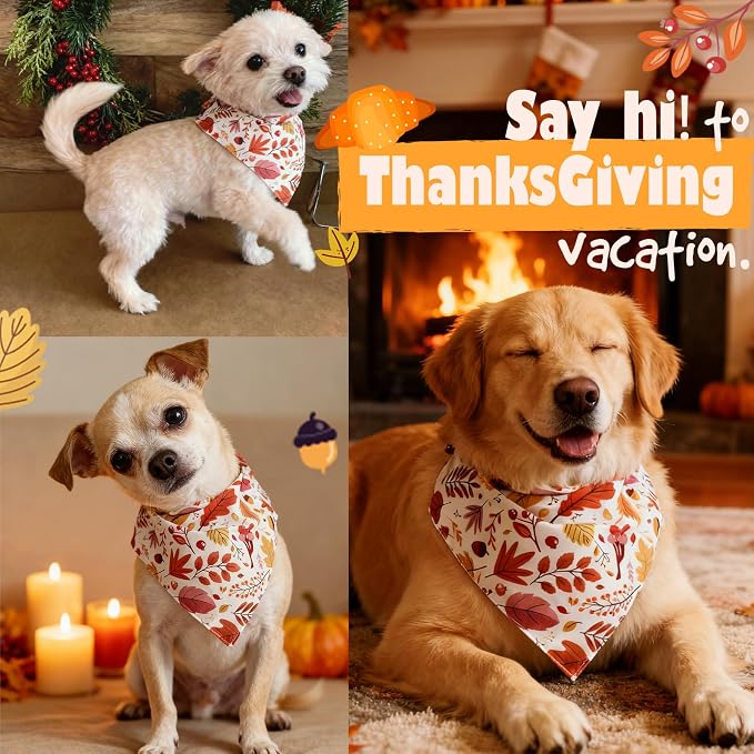 Dog Fall Bandanas, Large, Medium