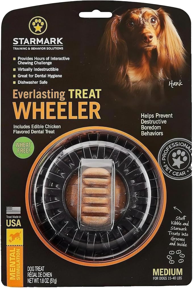 Starmark Everlasting Treat Wheeler Dog Toy Large